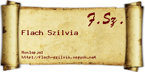 Flach Szilvia névjegykártya